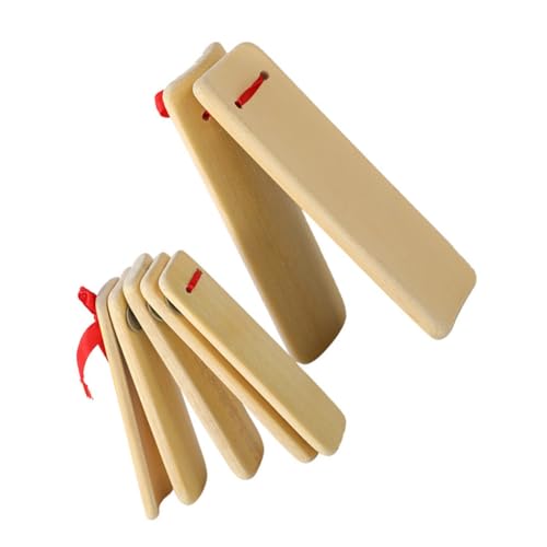 BESTonZON 2 Pcs Boys and Girls Drum Set for Beginners Traditional Chinese Kuaiban Small Instrument for Fingers Handmade Safe Comfortable