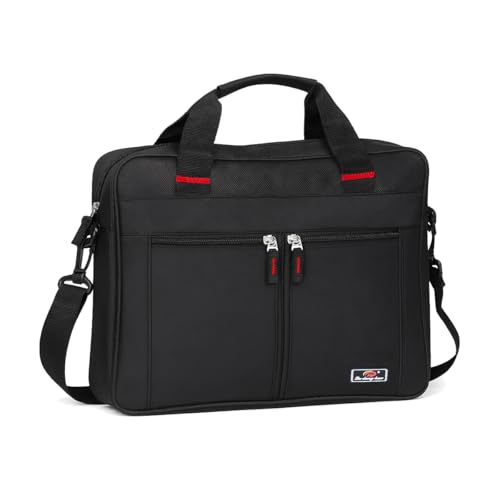 Maletín portátil 15.6 pulgadas negro impermeable para oficina y viajes