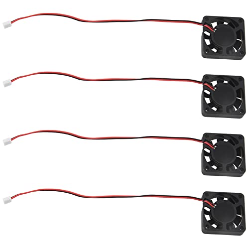 Pmandgk 4X, 40mm x 10mm 0.12A 2ピン5V DCブラシレスベアリングの冷却ファン