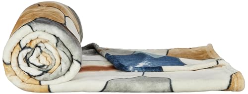 Image of Amazon Basics Single Sized Plush Blanket | (300 GSM) | (Cream)