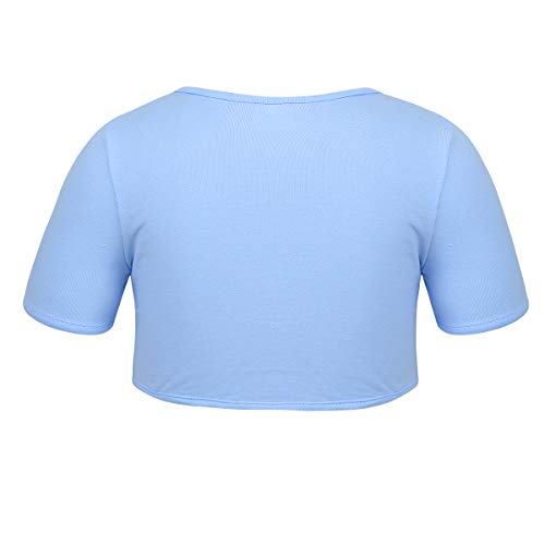 YiZYiF Girls' Classic Knitted Ballet Long Sleeve Wrap Top Warm-up Sweater Bolero Cardigan2