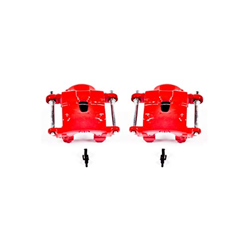 PowerStop Front Red Powder Coated Brake Caliper Pair for Avanti II 1968-85 |Buick Century 1978-81 |Regal 1978-87 |Chevrolet Blazer 1995-97 |Camaro 1982-92 - High-Temp Brake Caliper Upgrade, S4071