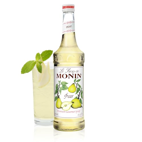Monin - Pear Syrup | Premium Syrup for Cocktails, Margaritas, Tea & More | Clean Label, No Artificial Flavors, No Artificial Preservatives (BPA-Free Glass, 750 ml)