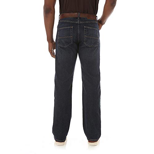 Wrangler Mens Straight Fit Comfort Flex Jeans 42W x 30L Denim Blue3
