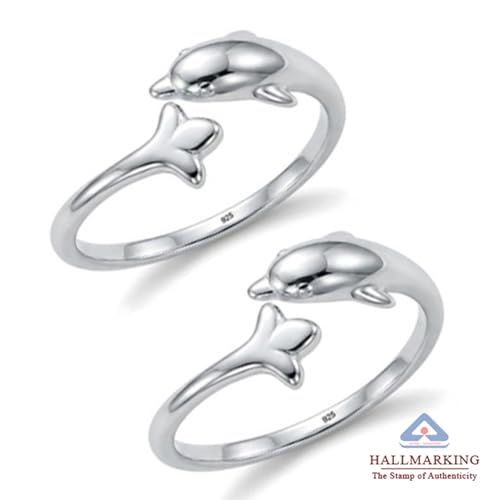 Image of TRUESILVER ACPL 925 Sterling Silver Toe Rings for Women (Adjustable) BIS Hallmarked Multi-Design Bichiya | Pure Chandi Foot Jewelry | Gift for Mom, Anniversary, Birthday