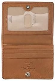 Vista 2 de Tony Perotti Cartera unisex de piel de vaca italiana con bolsillo frontal para tarjetas de crédito y negocios con ventana de identificación