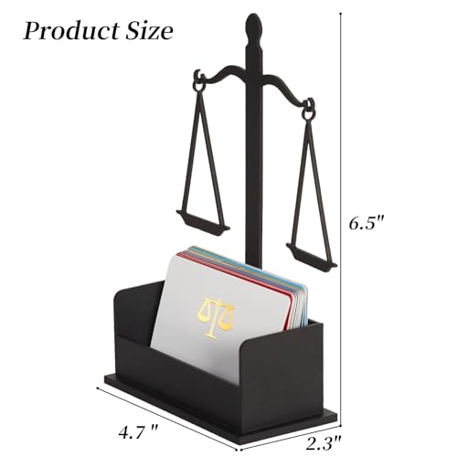 Lawyer Gifts for Men Women, Lawyer Attorney Business Card Holder Attorney Gift to Lawyers or Display your own Lawyer Business Cards Holds 3.5 x 2 inch Cards in Lawyer Office Ironmongery