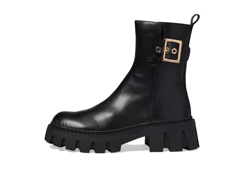 Steve Madden Steve Madden Women's Sameera Ankle Boot, Black Leather, 9