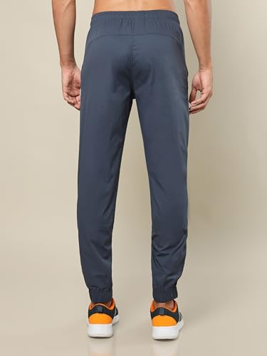 Image of TECHNOSPORT Men Mid Rise Regular Fit Solid Stretchable Joggers, Techno Dry for Regular Use and Sports