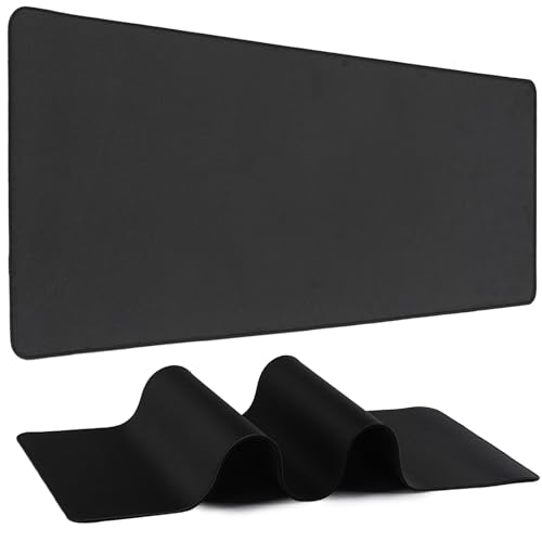 Mouse Pad Gaming - Desk Mat for Keyboard and Mouse - Black Large Mouse Pad for Desk, Mousepad (31.5 x 11.8inch) with Non-Slip Base, Desks Pad Mat for Gaming, Office and Home