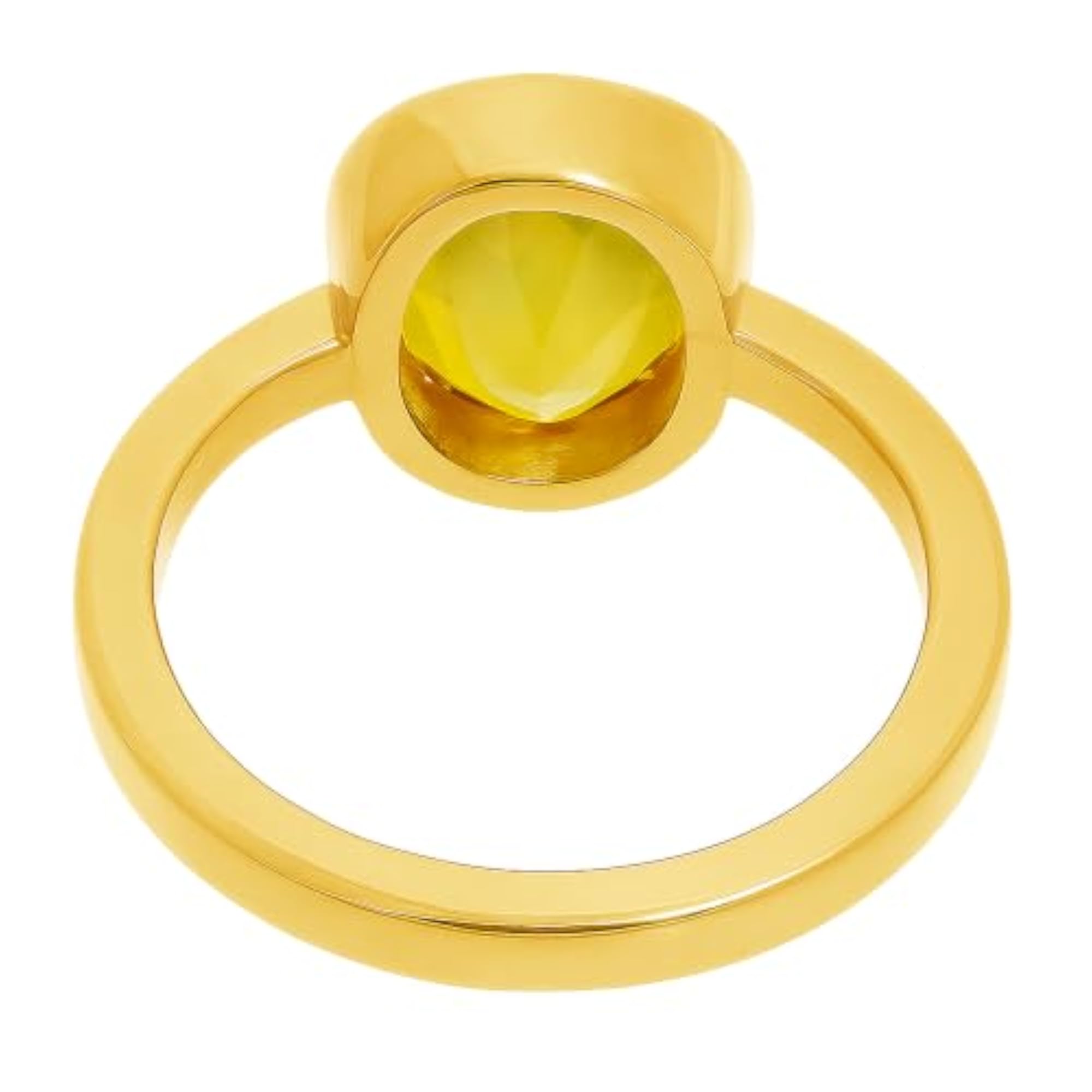 Women's 12.25 Ct Yellow Sapphire Handcrafted Panchdhatu Adjustable Ring