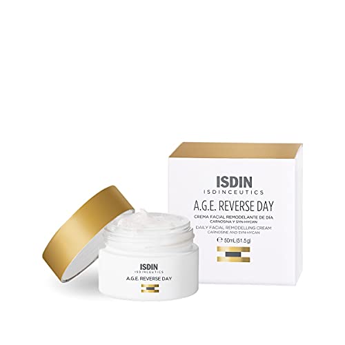 ISDIN Isdinceutics A.G.E Reverse Anti-ageing Facial Treatment with Triple Action (50ml), White, 50 ml (Pack of 1)