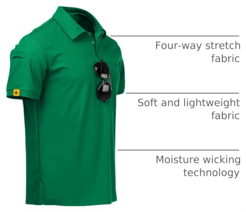 Image of ZITY Mens Polo Shirt Short Sleeve Sports Tactical T-Shirt Athletic Golf Polos Daily Casual Stylish Collared Shirts for Men