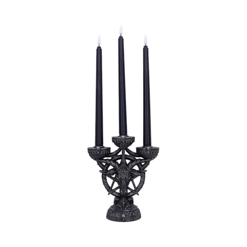 Nemesis Now Baphomet Candelabra with Electric Candles, Resin, Cast in The Finest Resin, Expertly Hand-Painted, Black