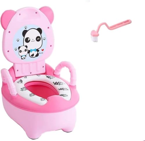 HongzyFirm子供用男の子用パッド入りトイレ 漫画の子供用男の子用小便器 ベビーアーティファクト 引き出しタイプ 蓋付き 取り外し可能 滑り止め (ピンク)