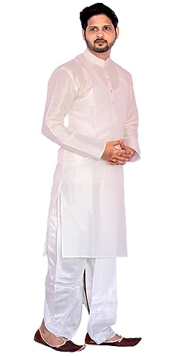 Image of Om Shubh Mangalam Men's Silk Ethnic Wear Dhoti Kurta Set For Wedding