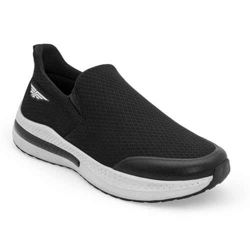 Image of Red Tape Men's Walking Shoes Dark Grey Mesh Round Toe Slipon