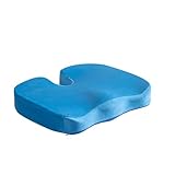 Memory Foam SeatCushion Orthopedic Coccyx Seat Cushion Memory Foam Multicolor 45 x 35 x 7 cm(Blue2)