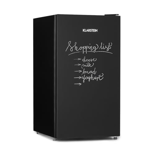 Klarstein Miro - Réfrigérateur 91 L, Porte au design ZestfulART, 7 niveaux de température, 42dB, noir