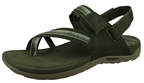 Image of Merrell Terran 3 Cush Convert Post Women Sandals, Nubuck Leather Upper and Adjustable Hook-Loop Closure
