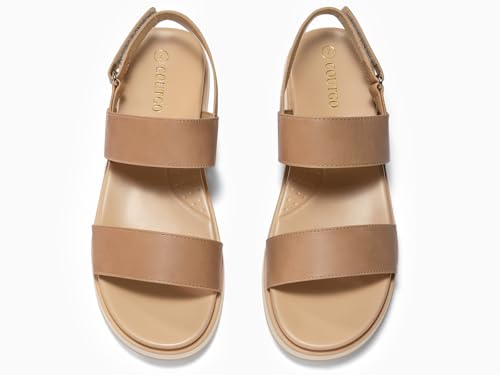 Image of Coutgo Women's Arch Support Adjustable Strap Flat Sandals