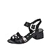 Produktbild Remonte Damen R8766 Sandale mit Absatz, schwarz/Altsilber / 00, 40 EU