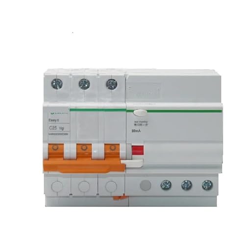 Disjoncteur 3P 25A Courants Résiduels Type C pour Tableau Électrique EA9R