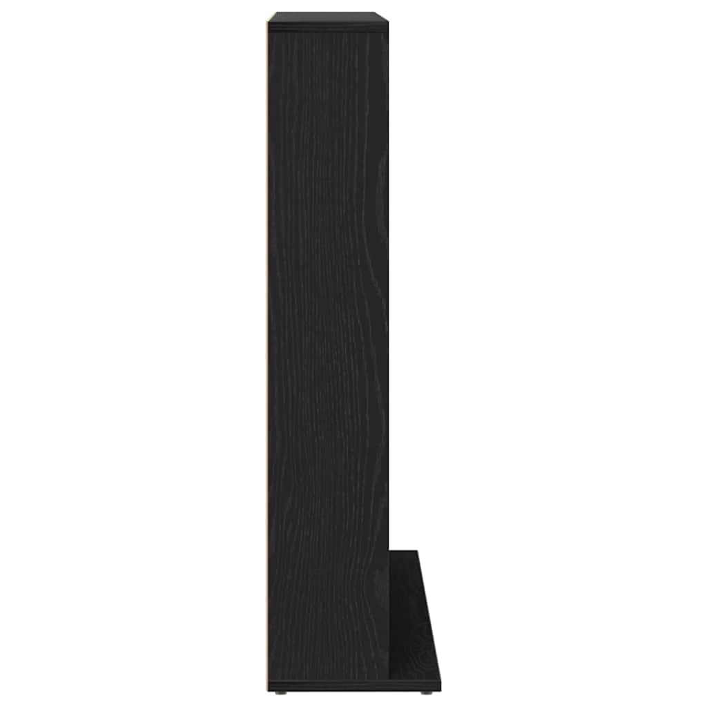 vidaXL Mueble para CD Roble Negro 100x23x89,5 cm Madera ingeniería, Estante para CD, Estante, Armario para CD, estantería, Mueble para CD