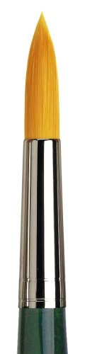 Image of da Vinci Watercolor Series 5570 CosmoTop Nova Paint Brush, Round Synthetic with Short Green Handle, Size 18