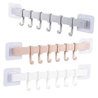 BESTYASH 3pcs Wall Mounted Hook Coat Rack Bathroom Hooks Clothes Towel Storage Hanging for Bedroom Kitchen Bathroom Wall