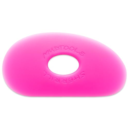 MudTools Shape 0 Polymer Rib for Pottery and Clay Artists, Pink Color, Ultra Soft Flexibility (P0)