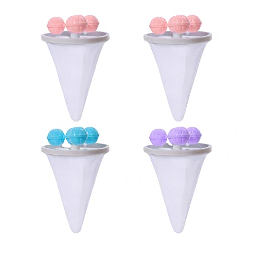 WOOXDYUK Juego de 4 filtros de pelo y bolsas de filtro flotador, para lavadora, limpieza y descontaminación, elimina el pelo, hilo y escombros