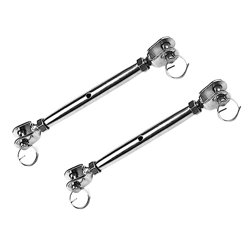 2 piezas de tensor de acero inoxidable con cuerpo cerrado tipo quijada para cuerda miniatura 1