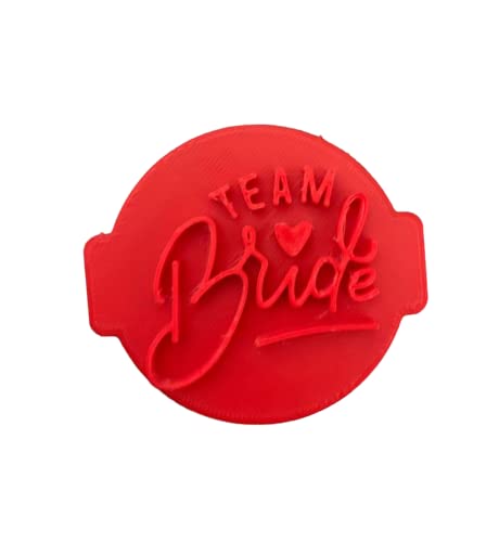 The Cookie Cutter Hub Team Bride Embosser/Stamp for Cupcakes Fondant Icing Clay Cake Baking Decoration