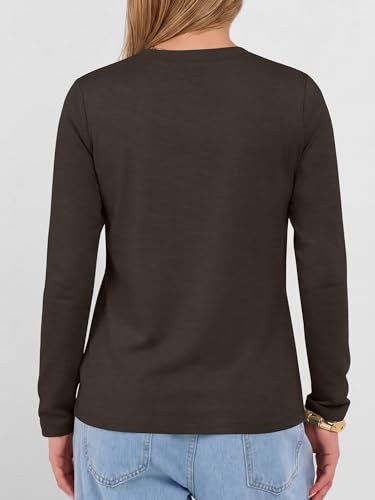 Image of ANRABESS Women's Long Sleeve Shirts V Neck Fall Tops