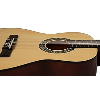 ‘Stretton Payne’ Guitare GAUCHERS Acoustique Classique 3/4 Pack – Naturel – Avec Housse et Accordeur électronique et… - Les Beatles, Paul McCartney, John Lennon, RIngo Starr, George Harrison 'Stretton Payne' Guitare GAUCHERS Acoustique Classique 3/4 Pack - Naturel - Avec Housse et Accordeur électronique et… – Image 5