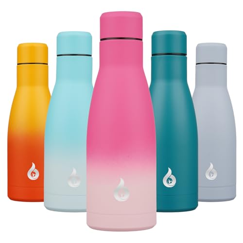 Image of BJPKPK Insulated Water Bottle 12oz Small Stainless Steel Water Bottles Reusable Metal Thermal Keep Cold and Hot,Cherry