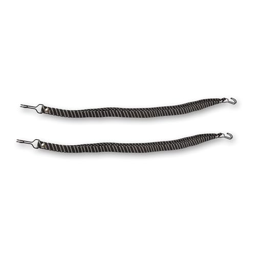 Sangles de serrage avec crochet élastique durable noir et blanc 65 cm 2 pièces - 3