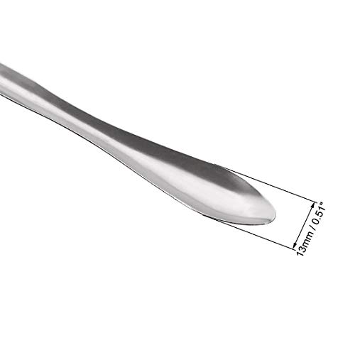 Cuchara para laboratorio de acero inoxidable uxcell con acabado plateado duradero de 125 mm 4