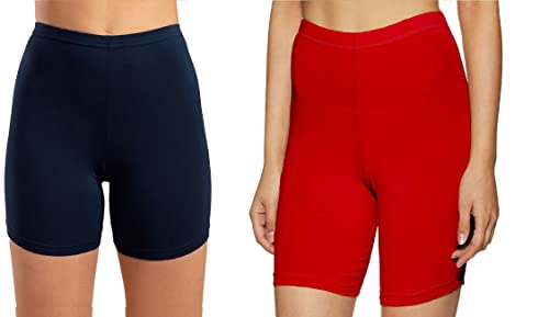 Image of OM SAI LATEST CREATION Poly Spandex Women's Sport Shorts for Regular Fit | Sport Shorts for Workout, Yoga, Running, Exercise, Cycling, Gym Wear for Casual Day (Pack of 2)