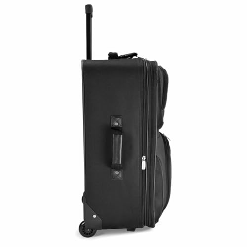 Travel Select Amsterdam 25-Inch Softside Expandable Rolling Upright Luggage, Lightweight 2-Wheel Suitcase with Push-Button Handle, Gray3