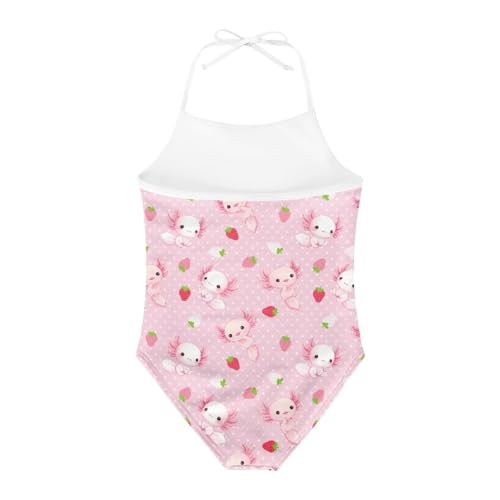 Image of Girls One Piece Swimsuit Summer Quick Dry Beach Sport Bathing Suit Halter Strap 1-10 Little Kids Toddler Swimwear