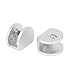 Aexit 8mm Thickness Fall Protection Glass Half Round Shaped Clip Clamp Silver Safety Clips Tone 2pcs