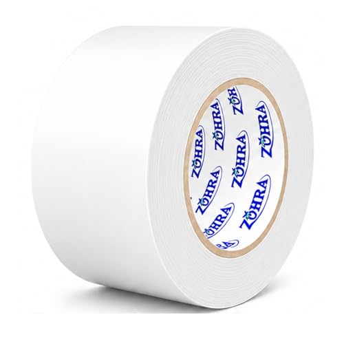 Image of ZOHRA PVC Self Adhesive Tape For Air Conditioner Copper Pipe Wrapping Tape AC Insulation Tape Water Prof Heavy Duty 20 Meters Length, 48MM Width Pack Of 1¦ (White) (WHITE)