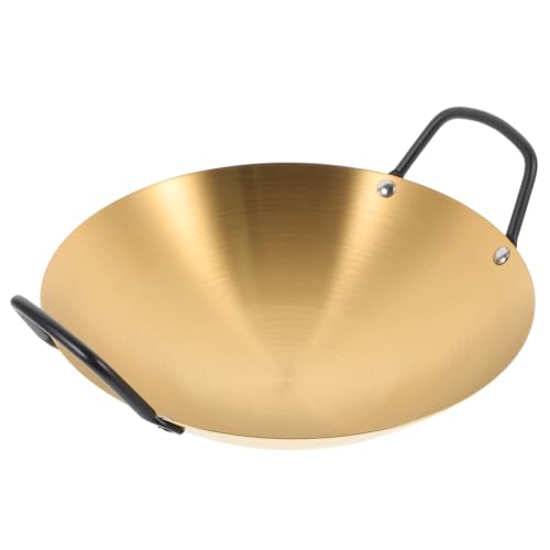 Wok de acero inoxidable antiadherente con doble asas miniatura 1