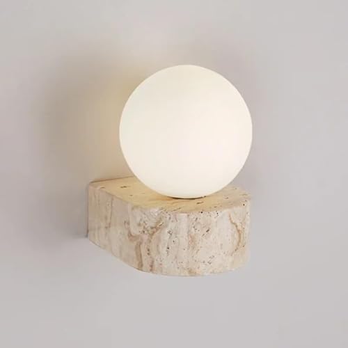Lampada da parete in pietra naturale, lampada da parete a