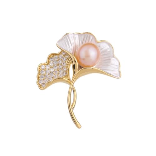 Bijoux femmes LNNSHX broche vêtements ginkgo idéale pour sublimer un gilet ouvert