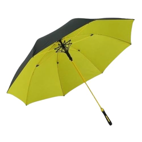 RENJJPBO Protection Golf Umbrella, Double Layer Rainstorm Special Windproof Sunscreen Reinforced Thick Double,Manual Open Close Umbrella (Yellow)