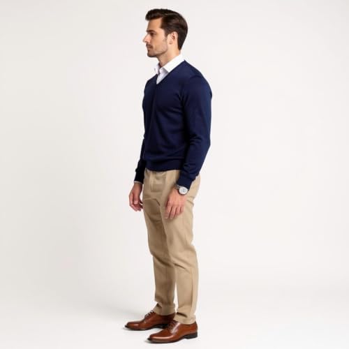 | Premium Merino Wool Sweater - Gentleman | Woolmark Certified | V Neck3