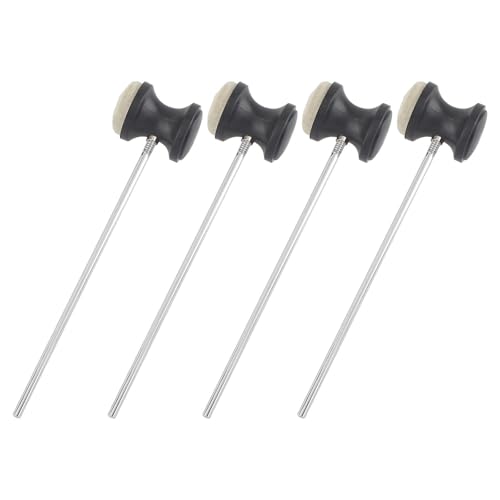 Repuesto 4 piezas para pedal de batería con cabeza de fieltro suave miniatura 1